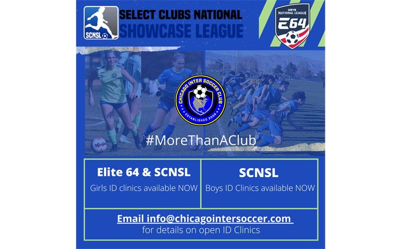 OPEN ID/TRYOUT CLINICS FOR ELITE 64 & SCNSL GIRLS AND SCNSL FOR BOYS