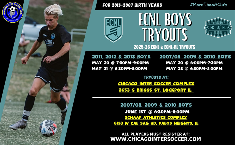 ECNL BOYS TRYOUTS 2025-26
